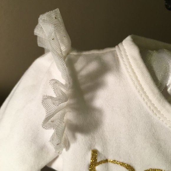 BEBE BABY Long-Sleeve Footed Tutu Coverall   3-6M - Picture 6 of 14